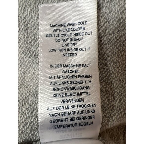 True Religion Grey Sleeveless Hooded Sweatshirt Spell Out Full Zip Boy's Large - Picture 8 of 8